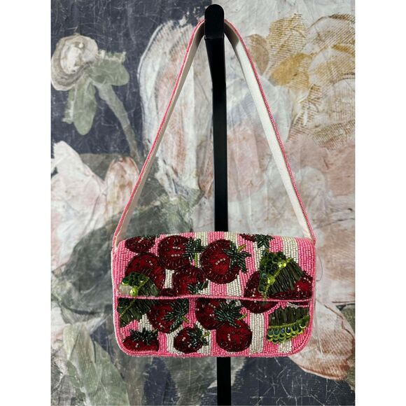 New Anthropologie The Fiona Beaded Bag: Food & Drink Edition - Picture 7 of 9